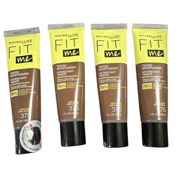 Maybelline‎ Fit Me Tinted Moisturizer 375 - Lot of 4 New - Picture 1 of 4